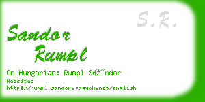 sandor rumpl business card